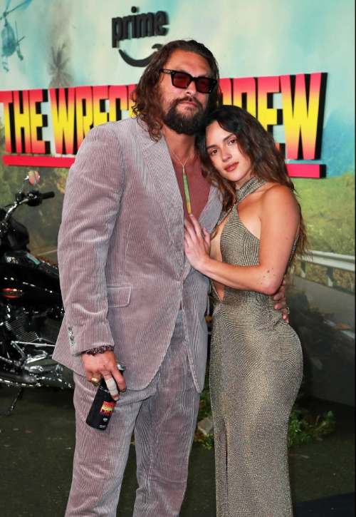 Jason Momoa Adria Arjona from wrecking crew